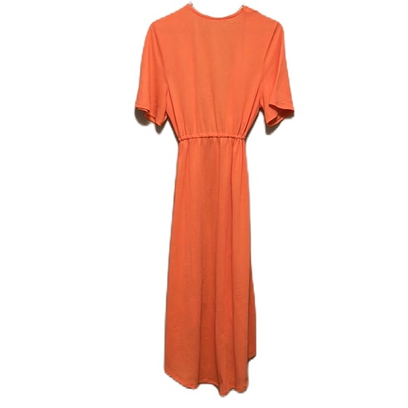 Women’s LIBERTY LOVE, Beachy, Elastic Tie Waist, Long Cover Up, Peach, Small - Picture 2 of 5